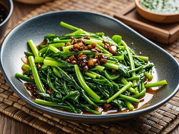 What are the effects of eating water spinach on the body